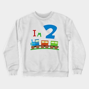 Children's second 2nd birthday train Crewneck Sweatshirt